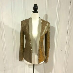 NWT IMPERIAL Gorgeous golden sequin blazer jacket